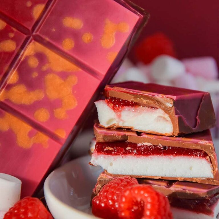 Tablette de Chocolat Framboise / Guimauve